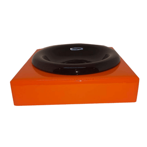 cenicero mastro lacado naranja y negro