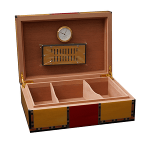 humidor 50 habanos kelermex amarillo abierto