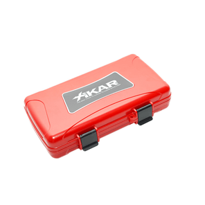humidor portatil xikar para 5 puros rojo