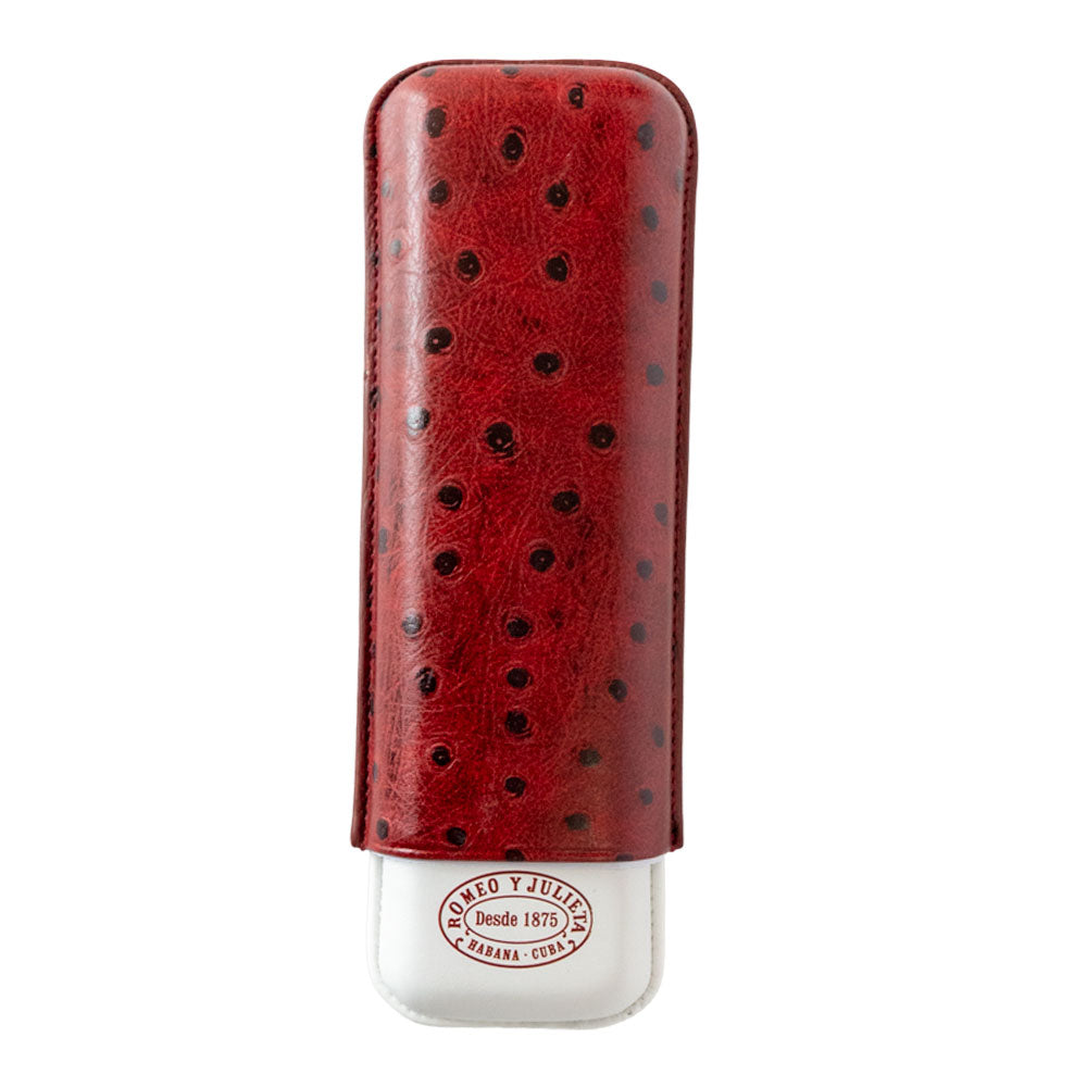 Purera de piel Romeo y Julieta ajustable para 2 puros