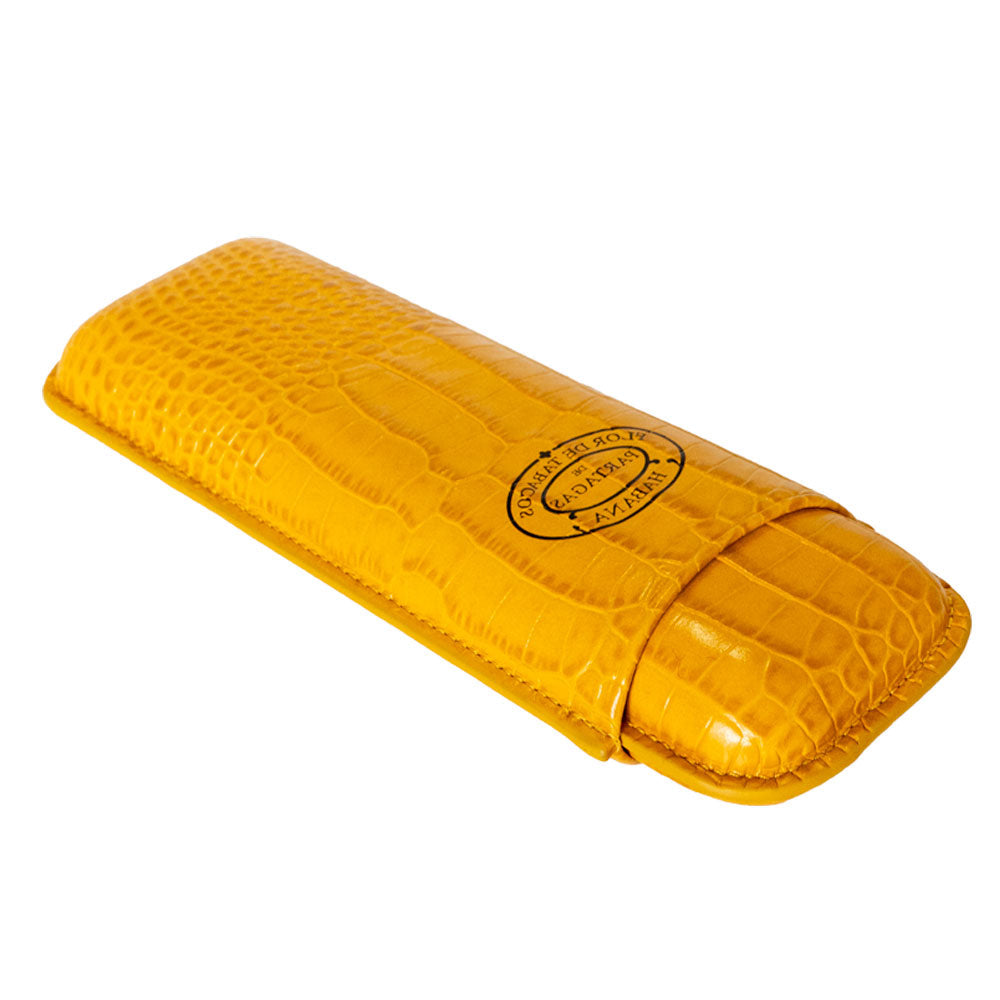 PURERA PIEL PARTAGAS MOSTAZA AJUSTABLE 2 HABANOS CIGARTE