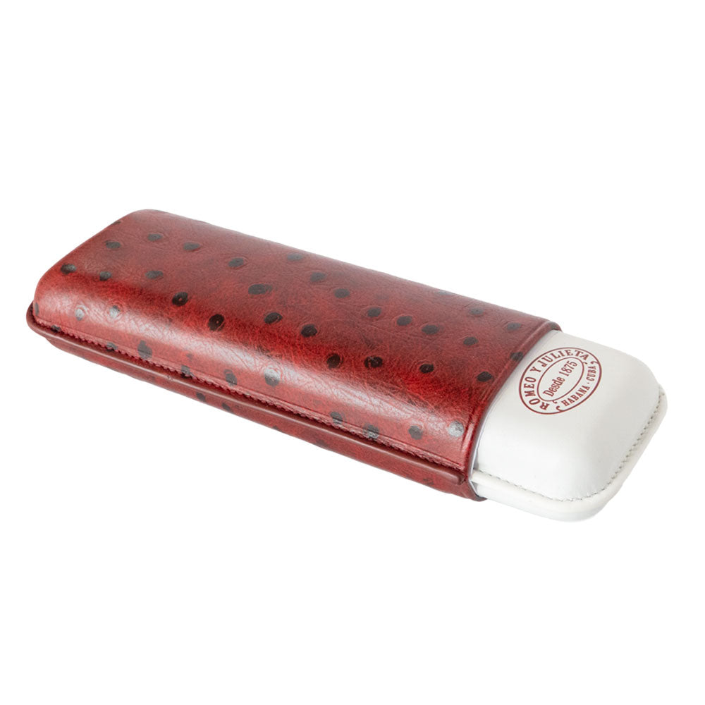 Purera de piel Romeo y Julieta ajustable para 2 puros