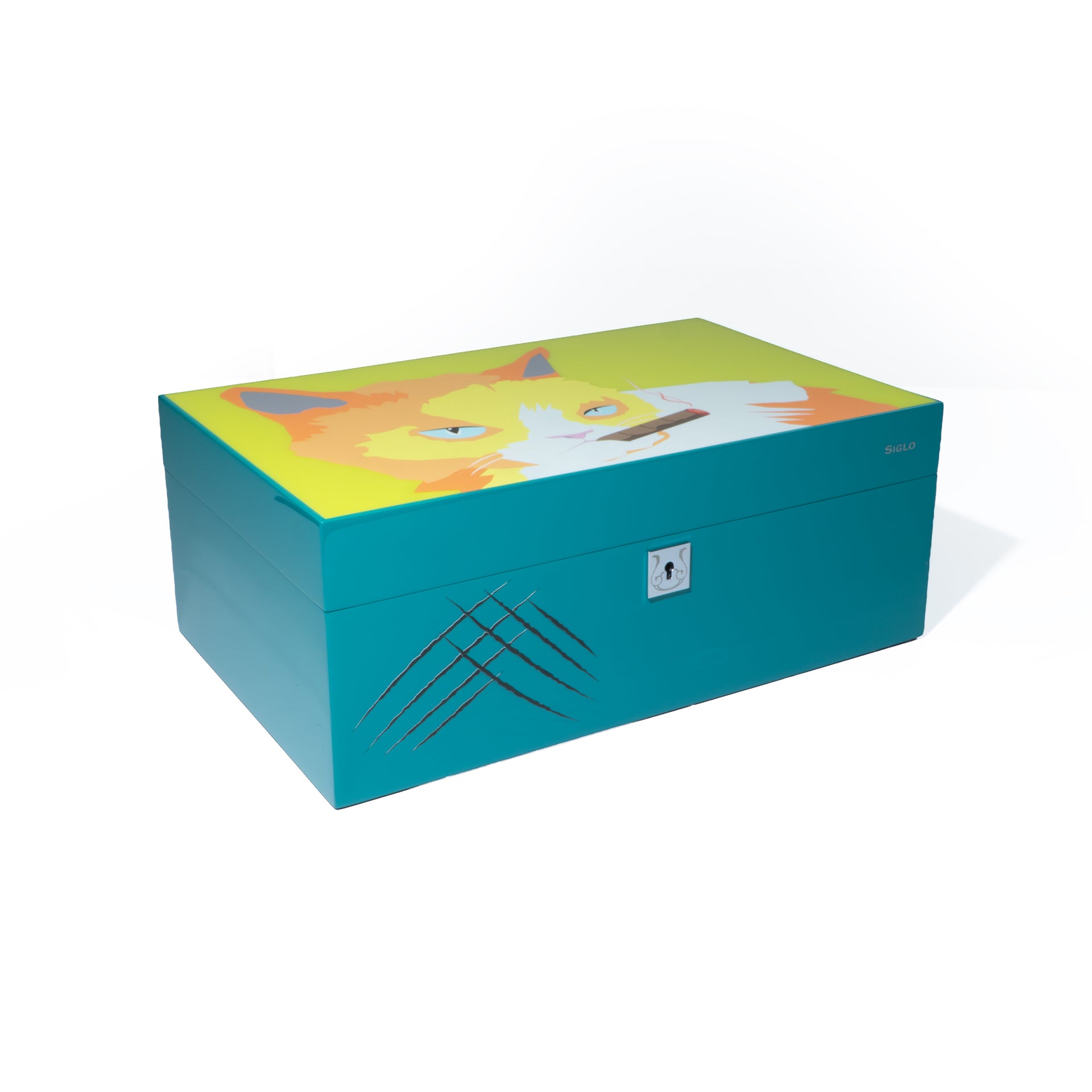 Humidor Cat Verde para 50 Habanos
