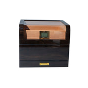 Humidor para 50 a 75 Habanos con Tapa de Plexiglás y Gavetas