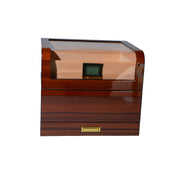 Humidor para 50 a 75 Habanos con Tapa de Plexiglás y Gavetas