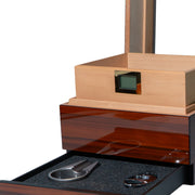 Humidor para 50 a 75 Habanos con Tapa de Plexiglás y Gavetas