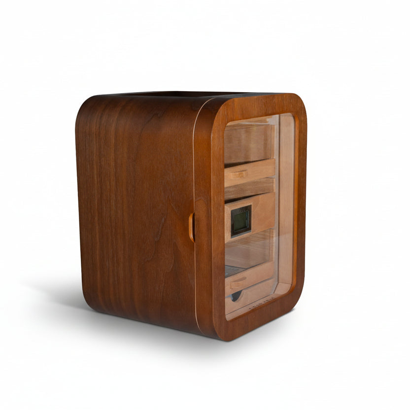 Humidor Gabinete para 50 a 75 Habanos en Madera con Puerta de Plexiglás