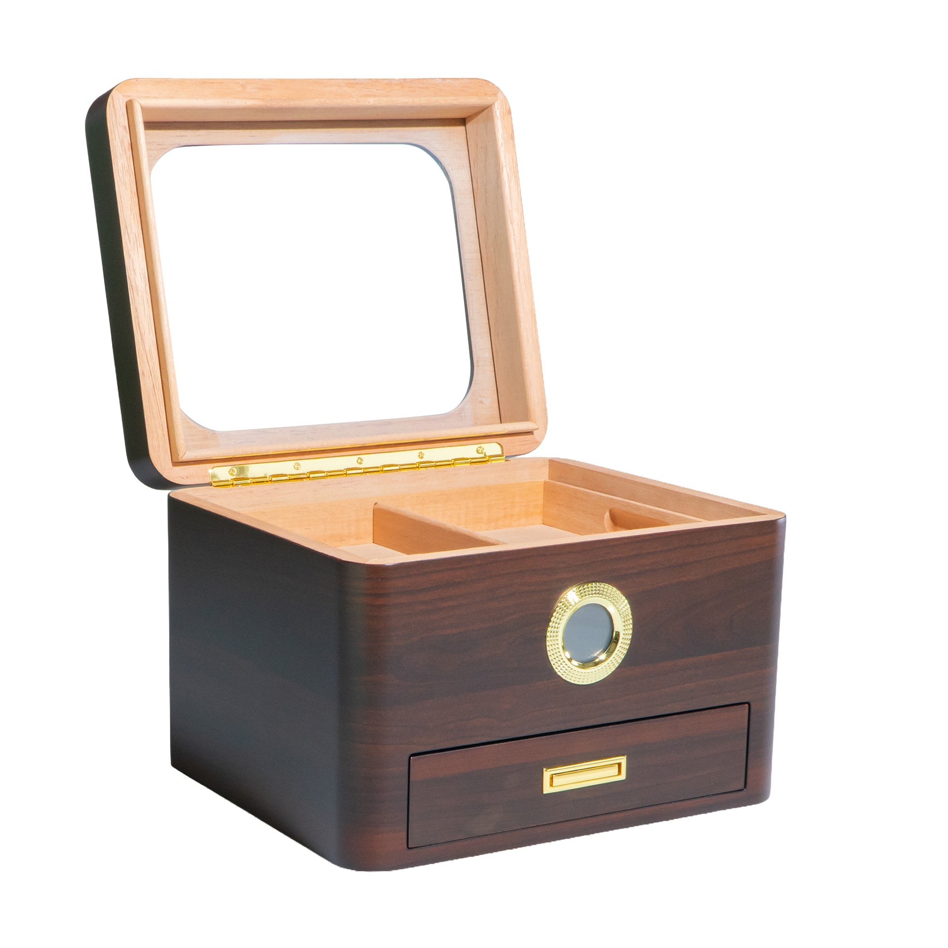 Humidor para 50 Habanos de Sobremesa en Tono Caoba Oscura