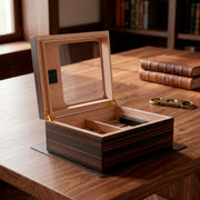 Humidor para 30 Habanos con Chapado en Ébano Negro