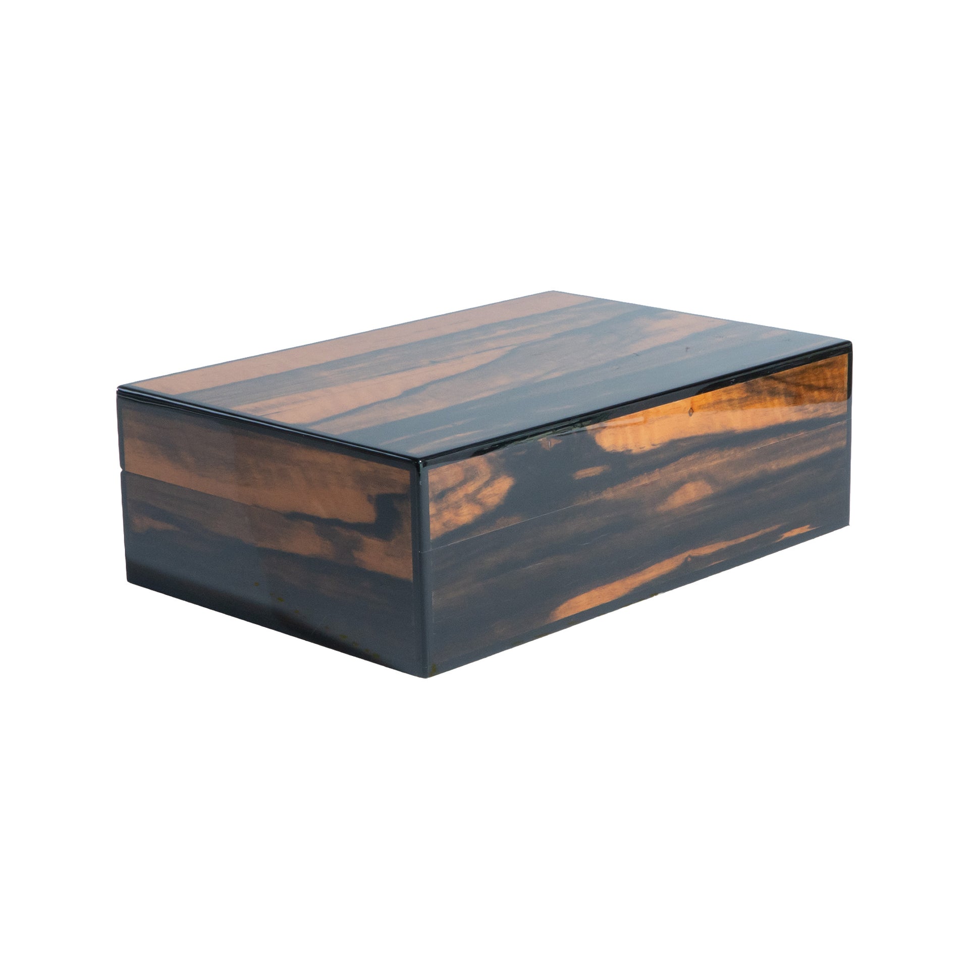 Humidor Artesanal para 40 a 50 Habanos en Madera con Detalle en Ébano