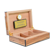 Humidor Artesanal para 40 a 50 Habanos en Madera Tono Marrón Claro