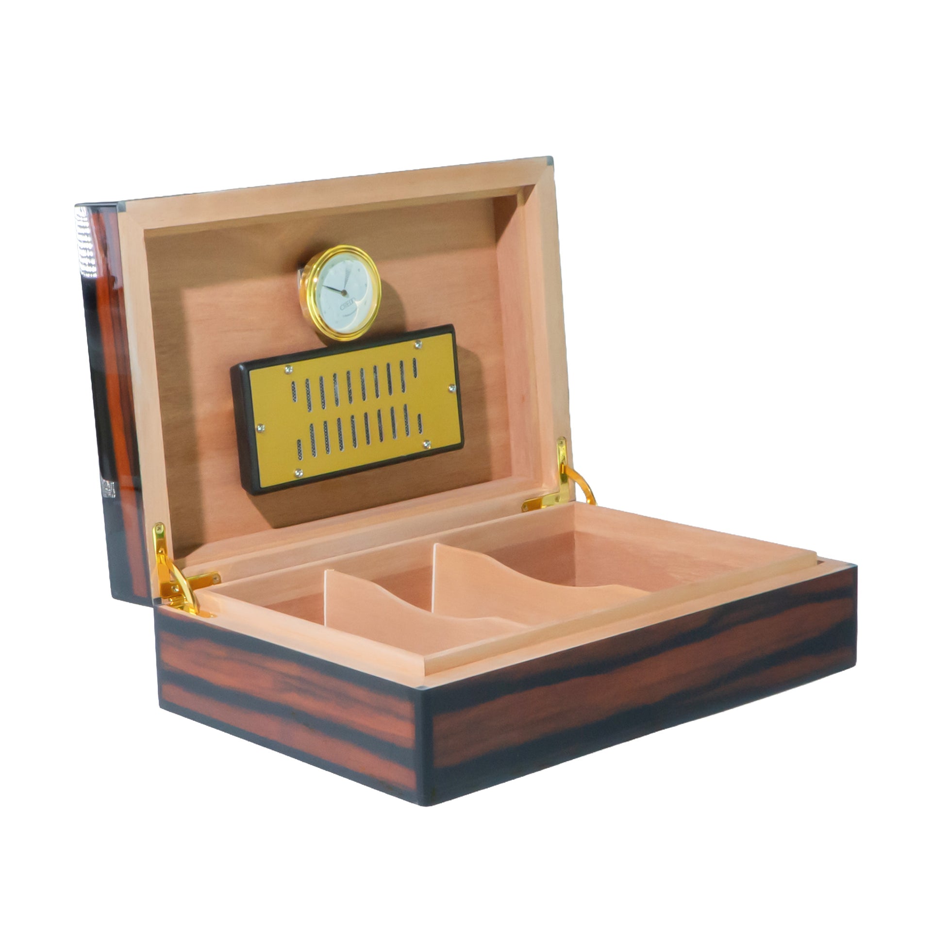 Humidor Artesanal para 40 a 50 Habanos con Chapado Afrika Abanoz