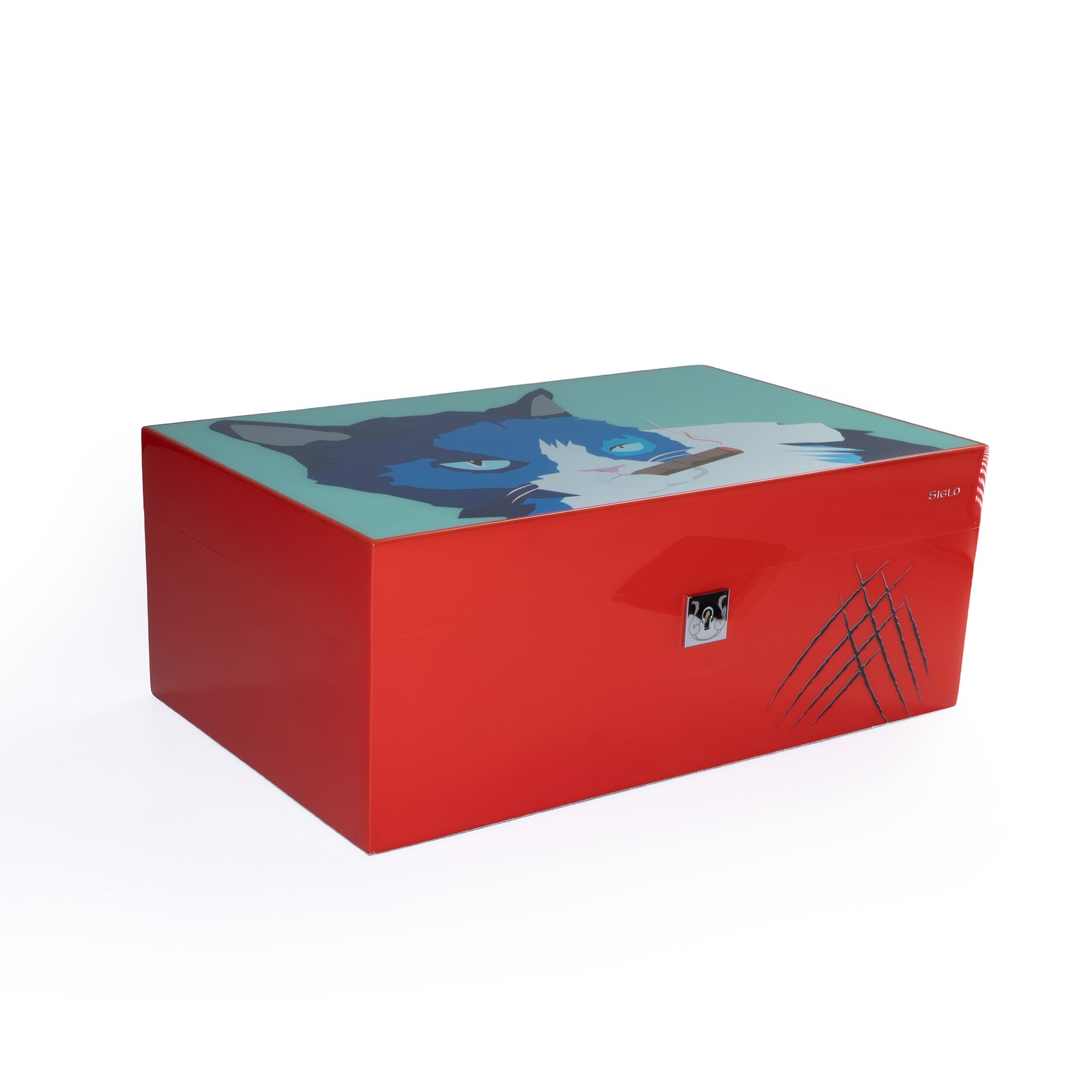 Humidor Cat Rojo para 50 Habanos