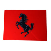 Humidor artesanal color rojo para 75 habanos con diseño de caballo