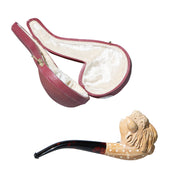 Pipa espuma de mar Cabeza de Bisonte semi curva