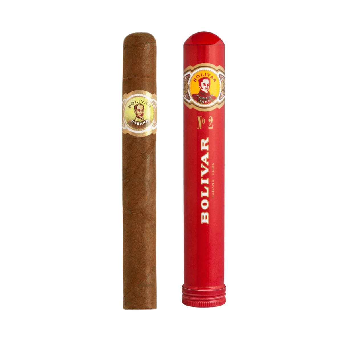 cigarro bolivar no 2 tubo aluminio tabaco premium