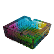 cenicero 2 plazas cristal multicolor