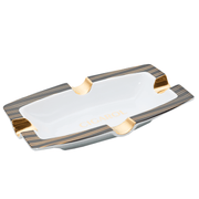 cenicero blanco con dorado 2 plazas cigarol