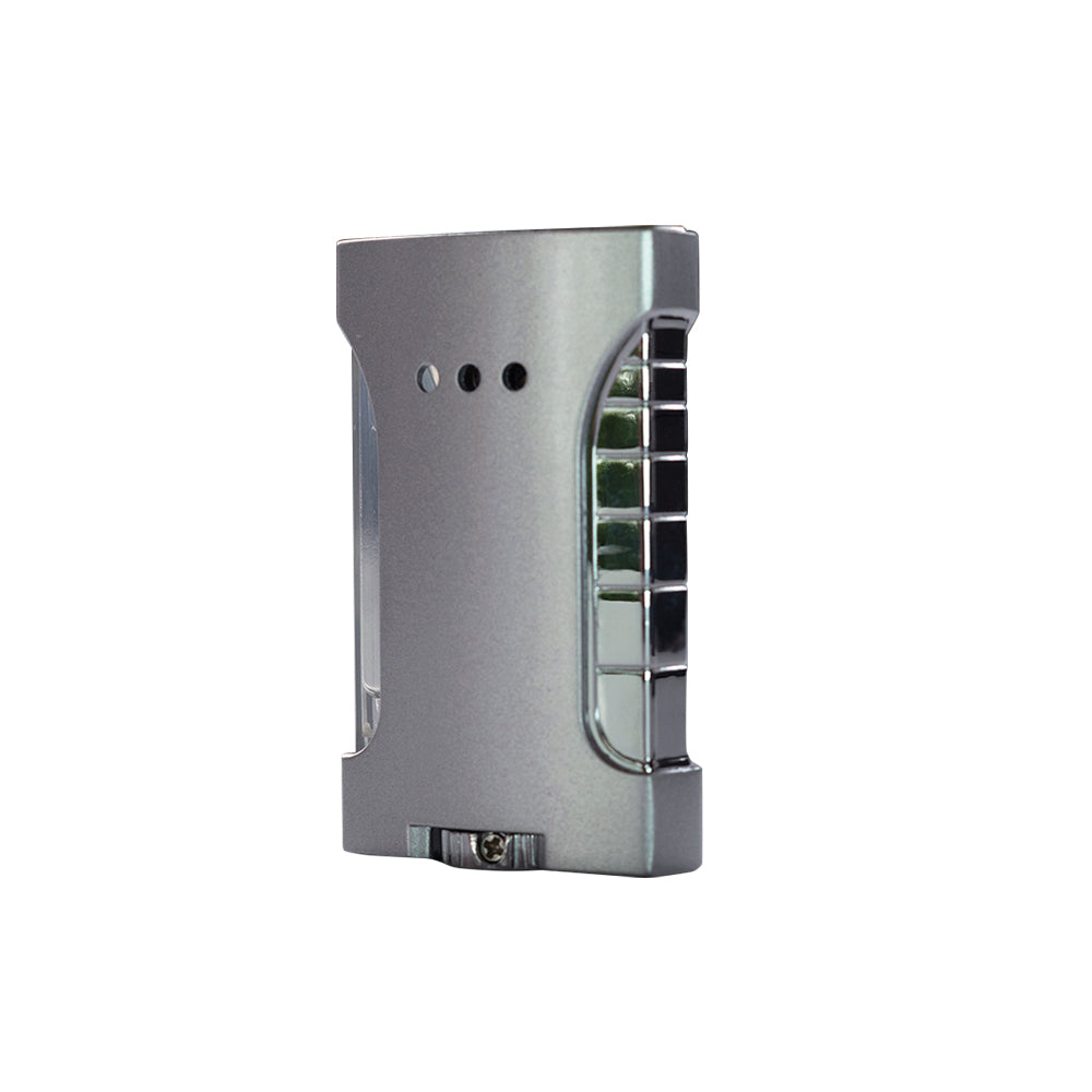 Encendedor Lumo metálico de una sola flama con ventana de tanque