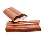 estuche siglo vi piel lubinski 2 habanos cafe claro
