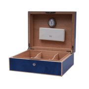 humidor de lujo azul 75 puros elie bleu