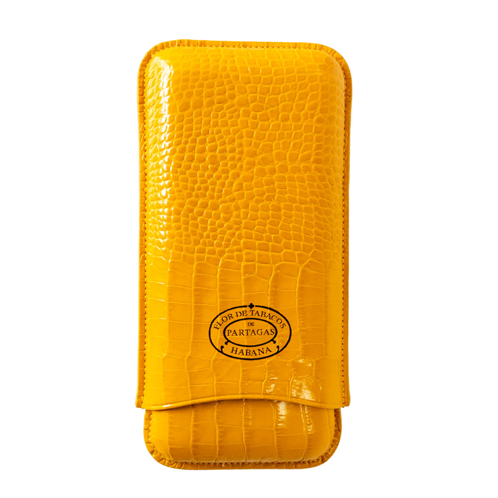 PURERA PIEL PARTAGAS MOSTAZA AJUSTABLE 3 HABANOS CIGARTE