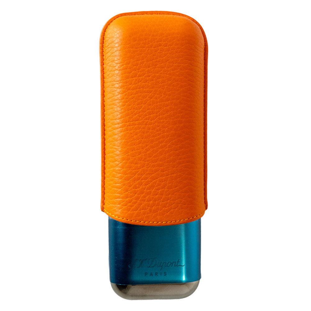 Purera piel metal naranja 2 habanos Dupont