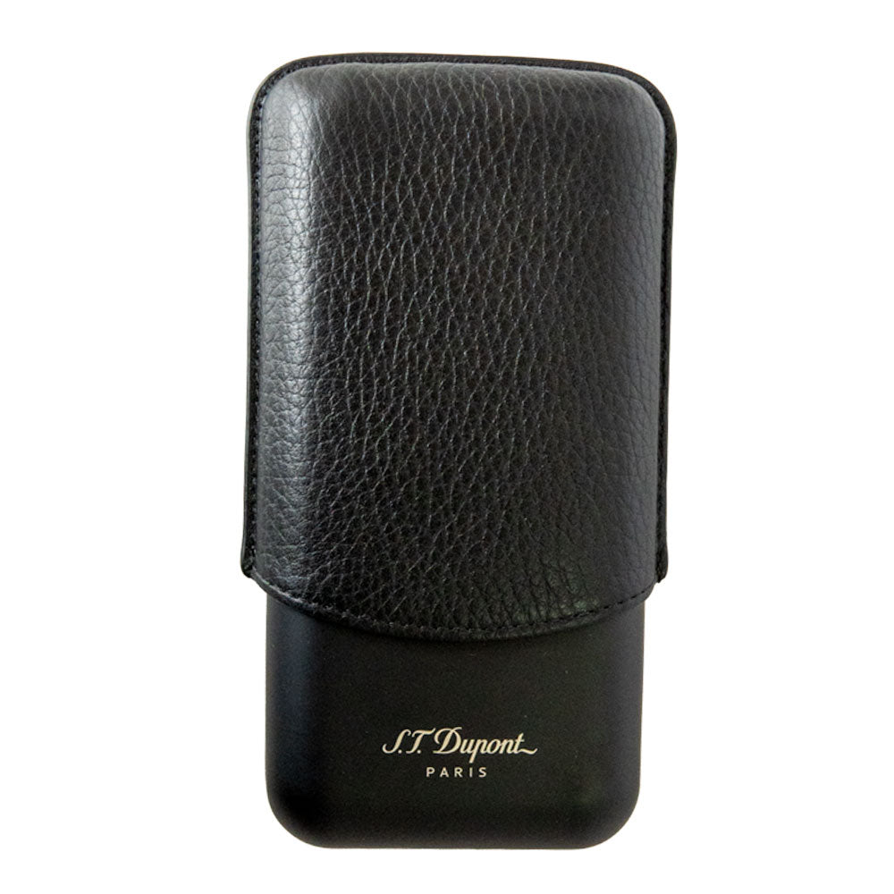 Purera piel metal negro mate 3 habanos Dupont