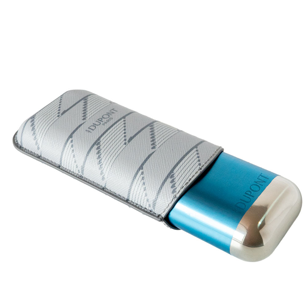 Purera piel gris 2 habanos Dupont