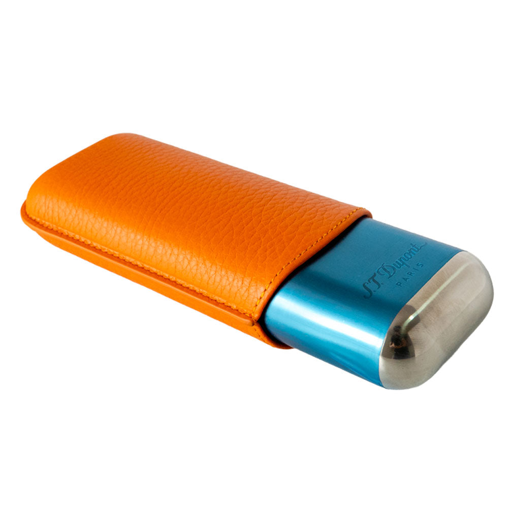 Purera piel metal naranja 2 habanos Dupont